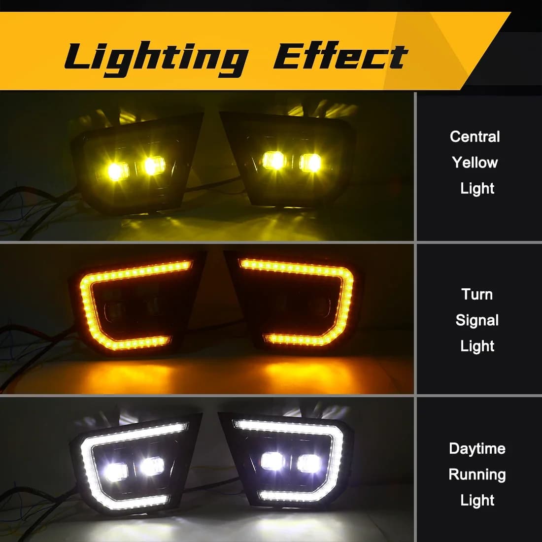 LED DRL pour Ford Ranger Raptor 2022/Wildtrak 2022 2023, feu antibrouillard blanc, clignotant de par