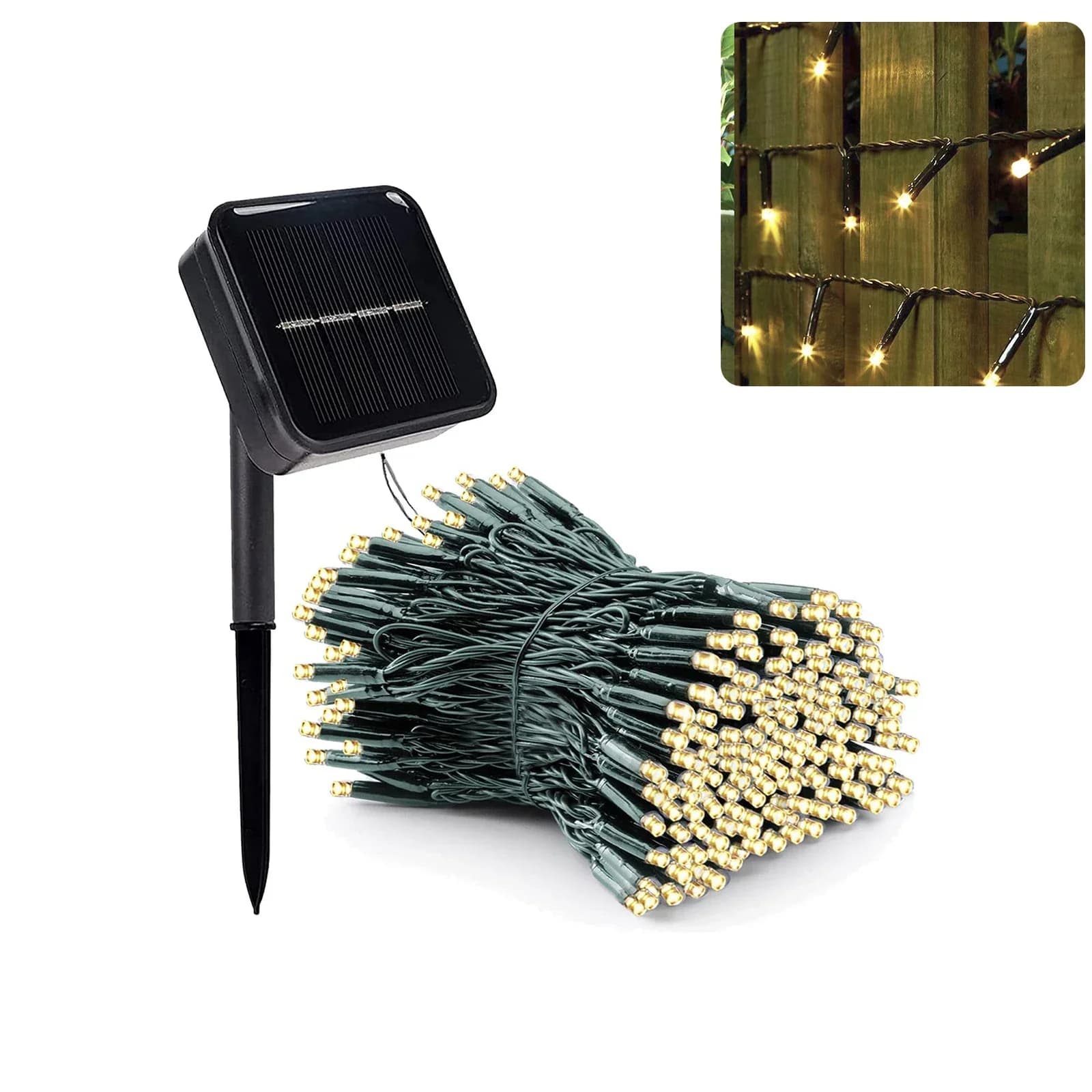 Guirlande lumineuse solaire LED abeille, éclairage d'extérieur pour fête de vacances, lampe de nuit