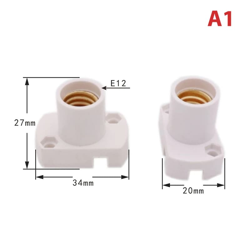 Nouveau Mini vis lampe Base E12 E14 E17 support de lampe ampoule douille support adaptateur