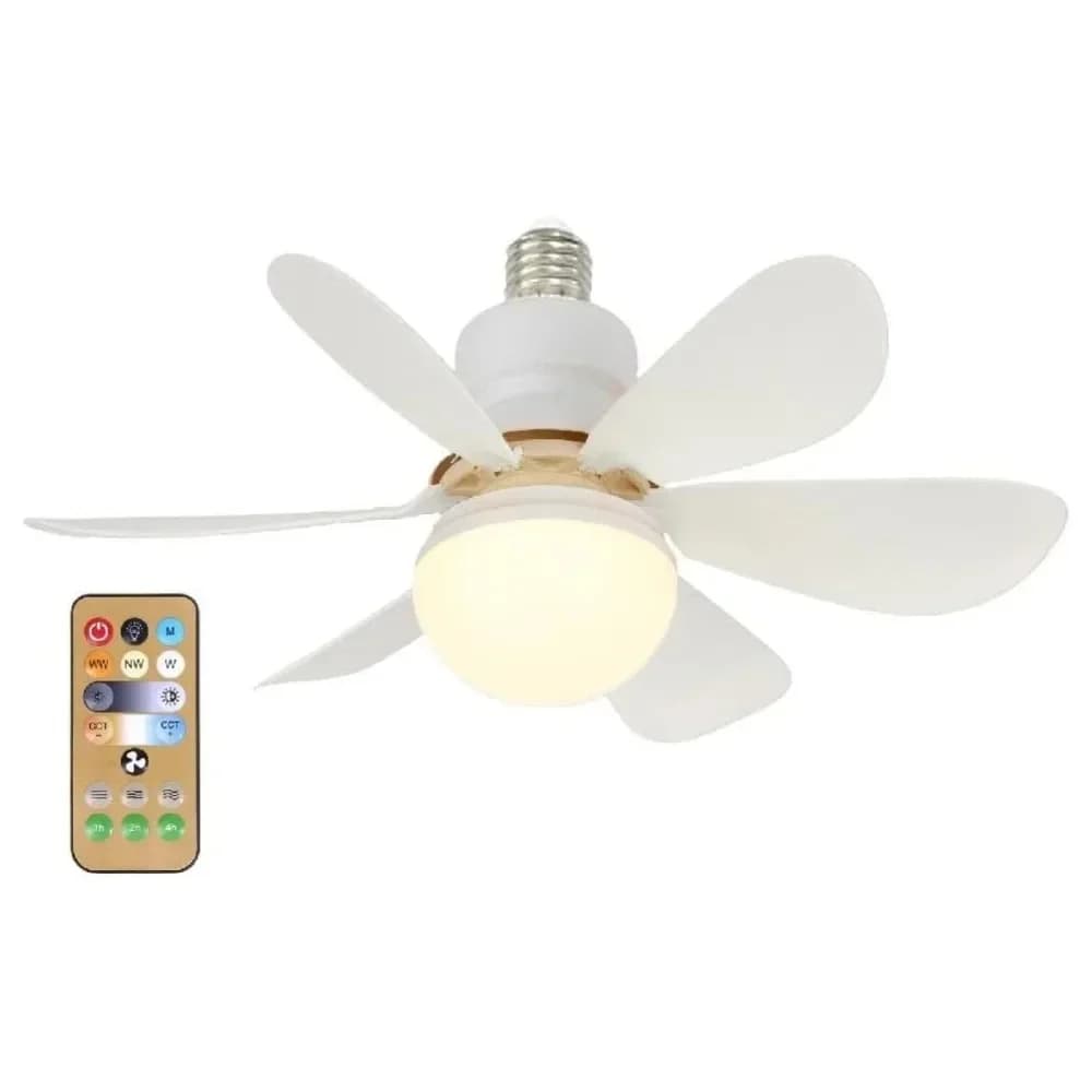 Ventilateur de plafond avec lumière LED et télécommande, petit ventilateur de plafond avec lumière,