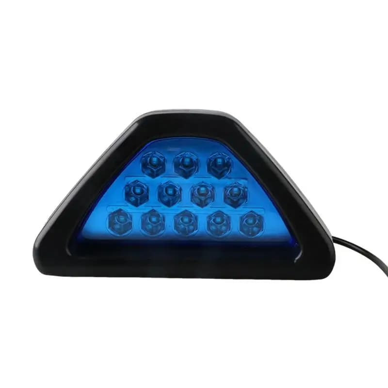 Feu Stop Triangulaire LED Universel pour Voiture, Lampe d'Avertissement DRL Rouge 12, Feu Arrière de