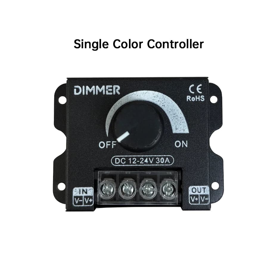 Contrôleur de variateur de bande LED CCT DC12V-24V 30A 360W-bouton de luminosité PWM réglable avec i