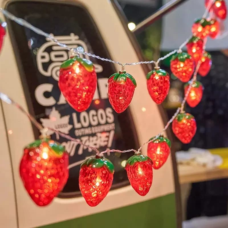 6.5FT 10LEDS fraise chaîne lumières décoration de la maison fée lumières LED suspendus lumières touj