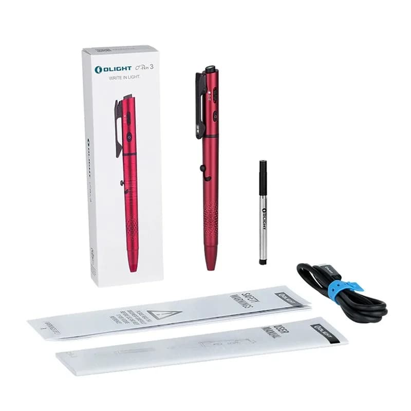 OLIGHT O'Pen 3 Lampe torche stylo EDC 5-en-1, 120 lumens avec lumière blanche/lumière rouge/laser ve