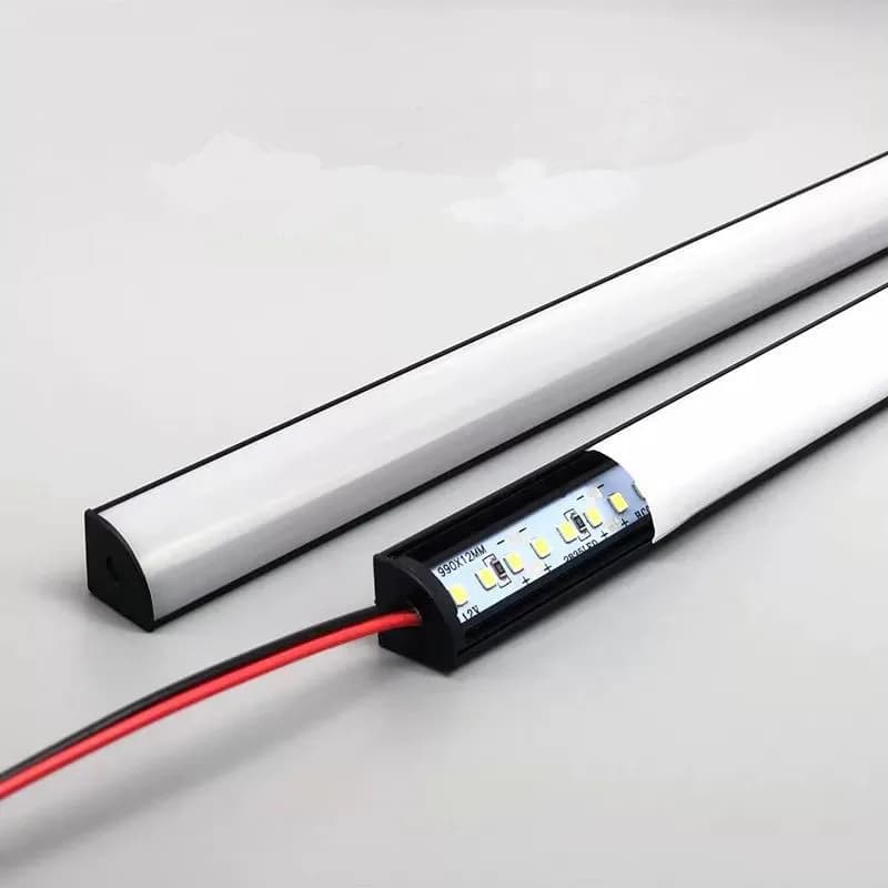 Barre LED en aluminium noir profilé, super lumineuse, 36 LED, DC12V, 50 cm, bande rigide pour plafon