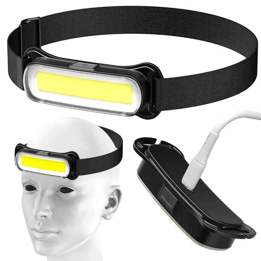 Lampe frontale LED Rechargeable par USB, étanche, bandeau réglable, pour Camping en plein air, cours