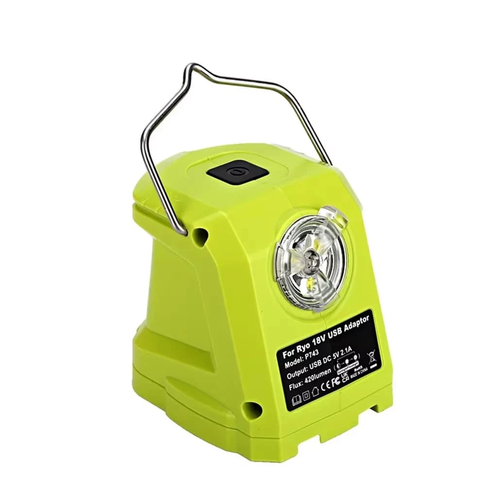 Lumière LED Portable pour batterie Ryobi 18v, lampe de travail 450lm, alimentée par batterie Ryobi,