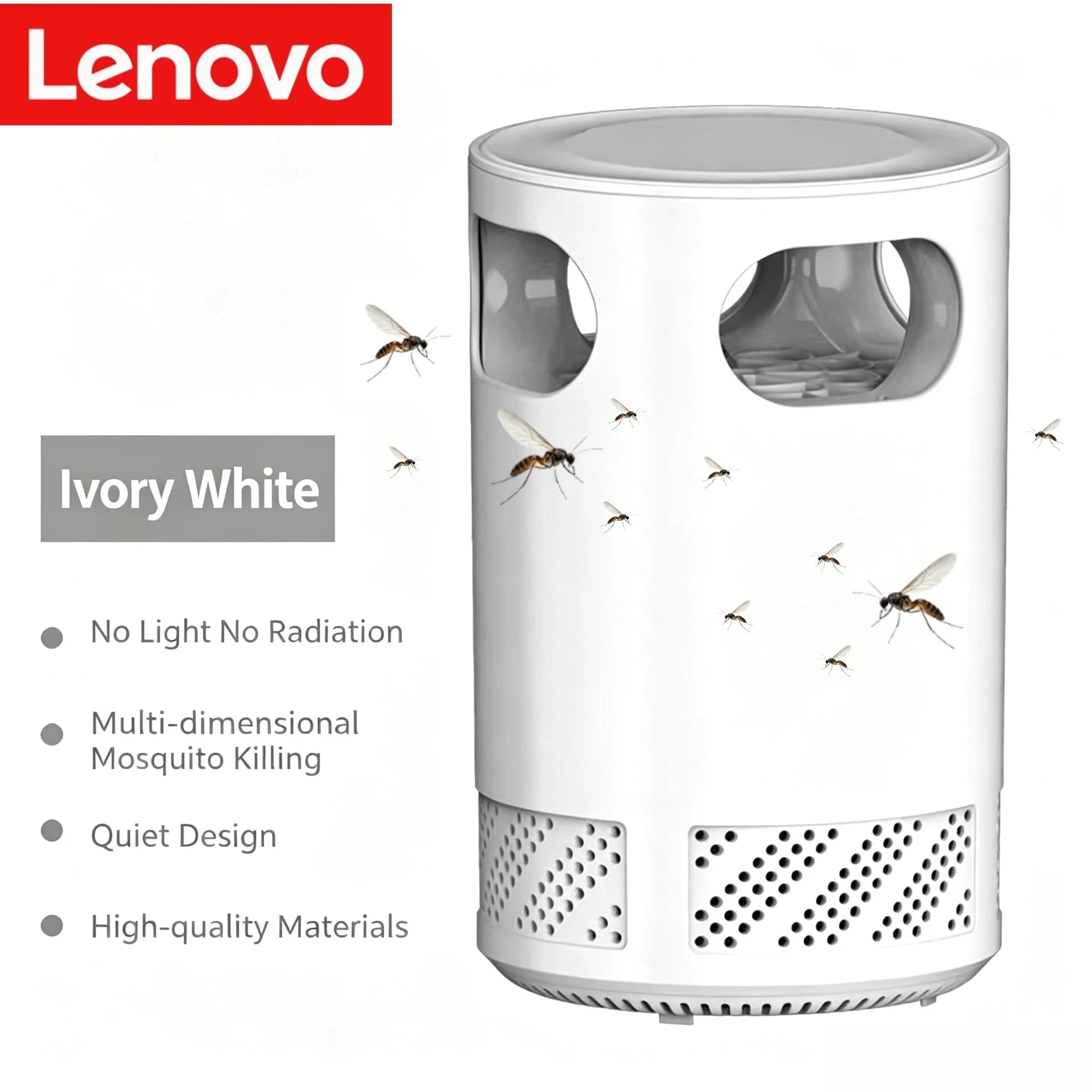 Lampe anti-moustiques Lenovo USB, piège à insectes par aspiration, répulsif électrique pour intérieu