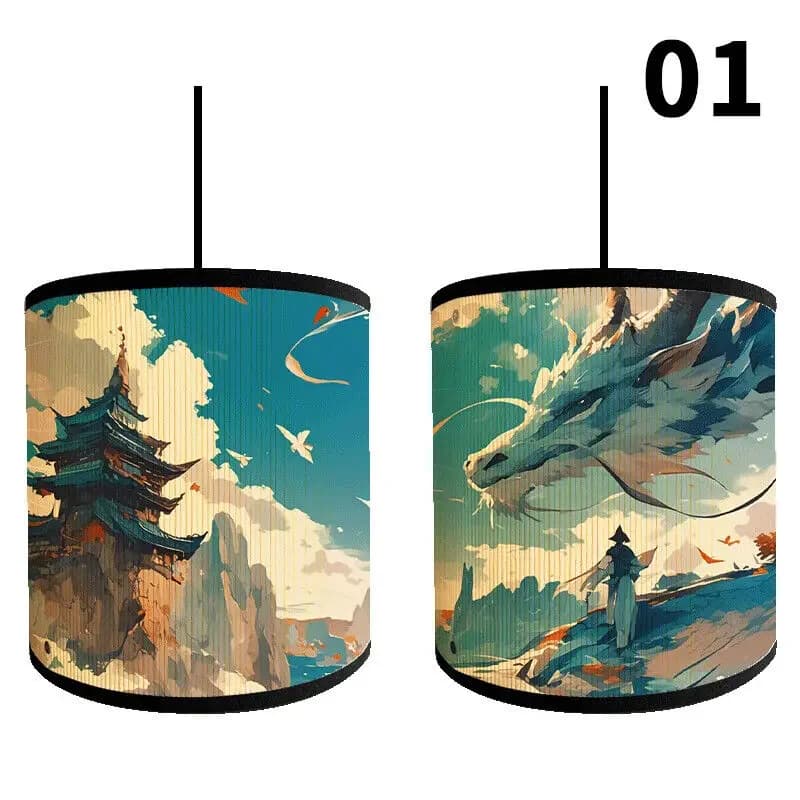 Abat-Jour en Bambou de Style Japonais, Luminaire Décoratif d'Nik, Idéal pour un Plafond, Nouveau Pro