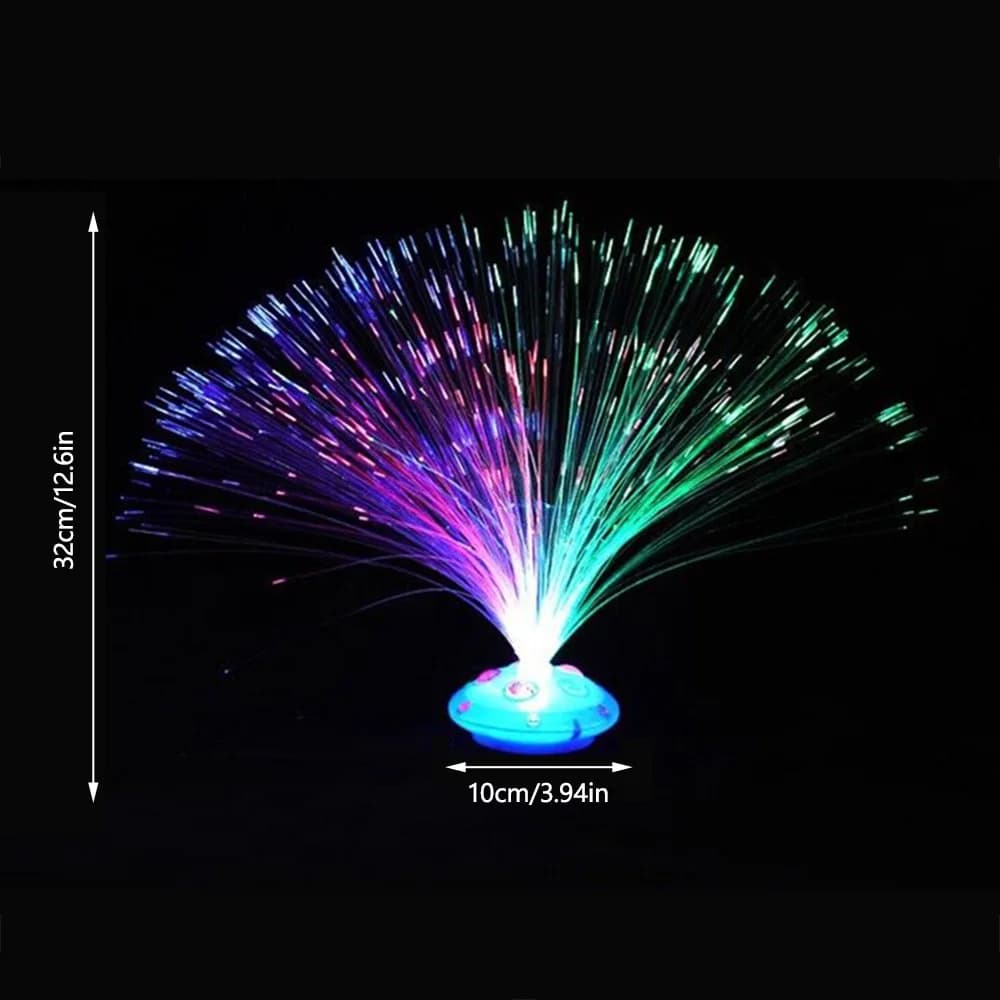 Lampe LED en Fibre Optique Colorée, Veilleuse de Bureau Shoous, Accessoires de Décoration Créative d