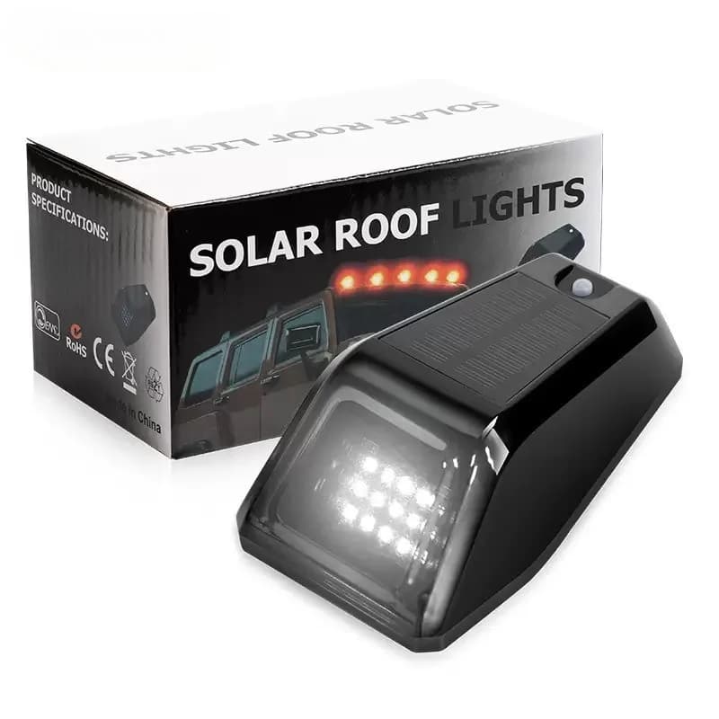 Lampes de cabine solaires LED sans perçage pour camions, SUV et motos, feux de toit sans fil pour ca
