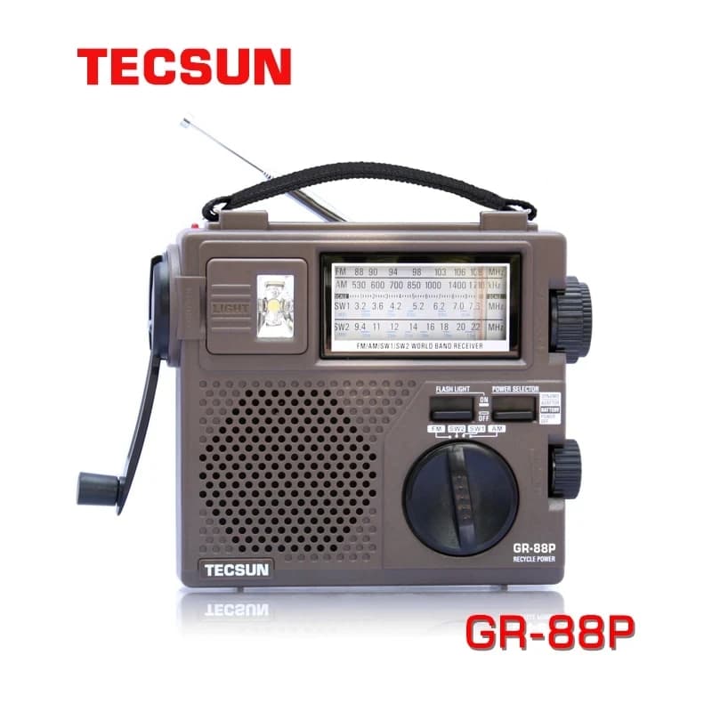 Récepteur radio numérique TECSUN GR-88 GR-88P, radio d'urgence avec lampe, radio dynamo avec haut-pa