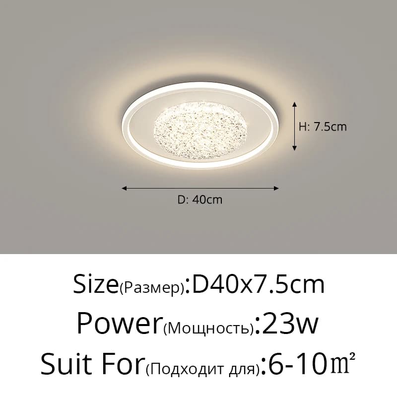 Plafonnier LED carré moderne de luxe, encastré, avec cristaux incrustés, à intensité variable, pour