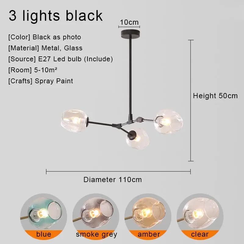 Plafonnier LED au design nordique moderne, luminaire décoratif d'intérieur, idéal pour un salon, une