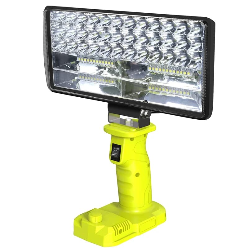 Lampe de travail LED d'urgence extérieure 4000LM 35W lampe de poche pour Ryobi 18V Lithium P108 P104