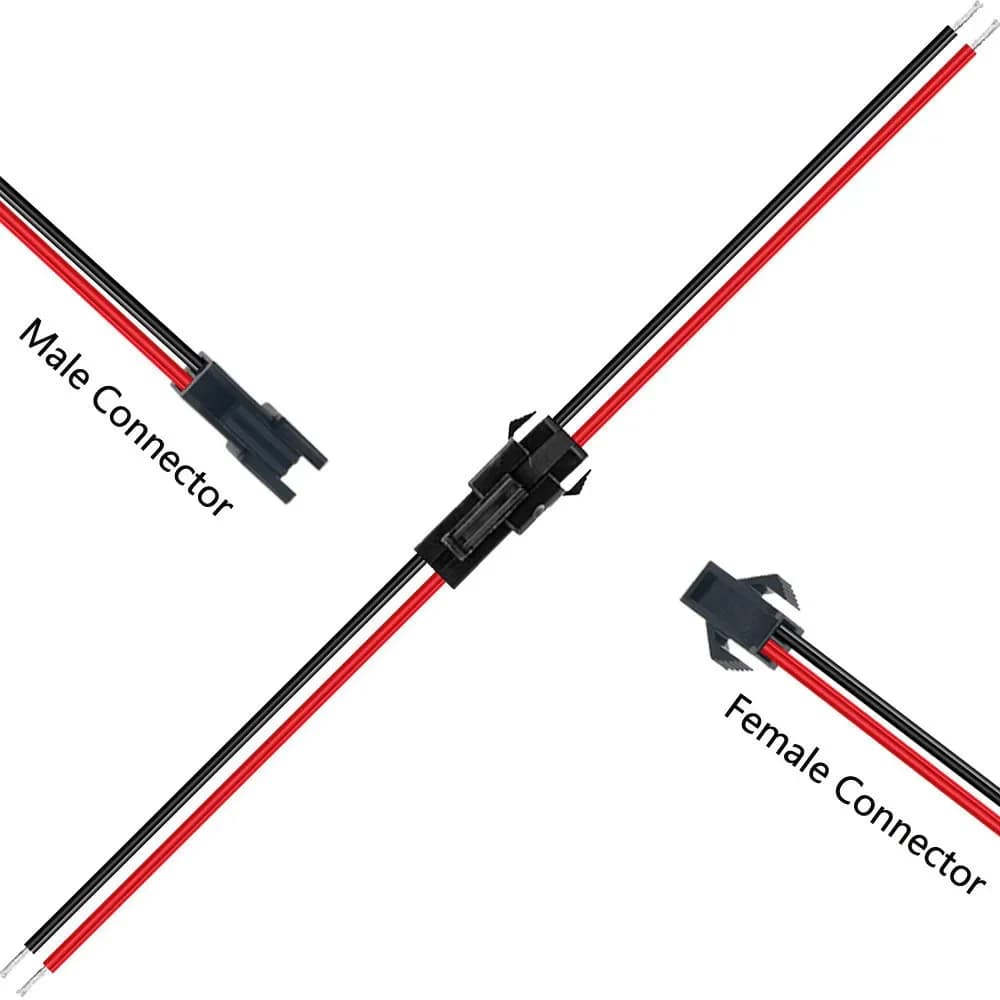 Connecteur LED JST mâle et femelle, 2/3/4/5/6 broches, pilote de câble métallique pour pixels RGB RG