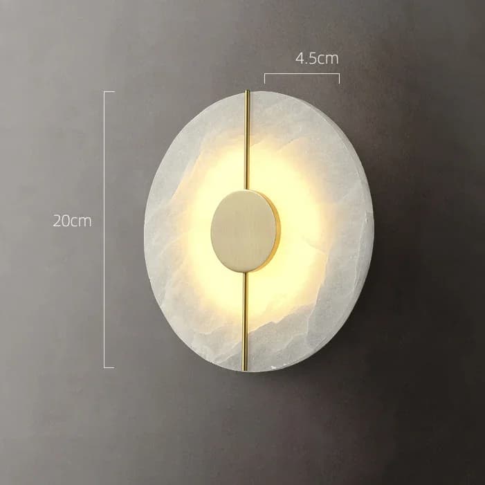 Applique Murale LED Moderne de Luxe en Cuivre et Marbre pour Salon, Mur de Fond, Couloir, Décoration