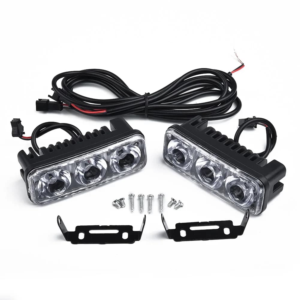 2 Pack 3LED Ul Tra blanc haute puissance voiture feux de jour antibrouillard voiture feux de jour an