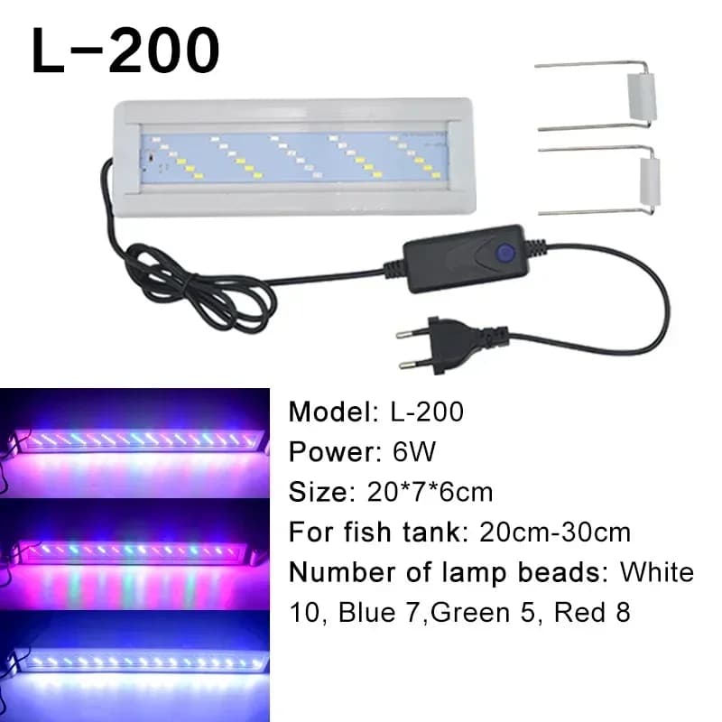 Lampe LED Super brillante pour Aquarium, 220-240V, 20 ~ 70CM, pour culture de plantes aquatiques, Cl