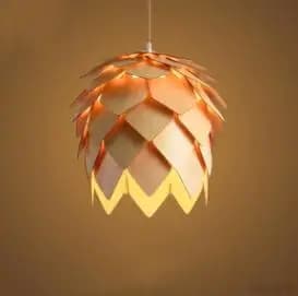 Lampe nordique couleur noyer décor à la maison solide pomme de pin suspension rétro Internet célébri