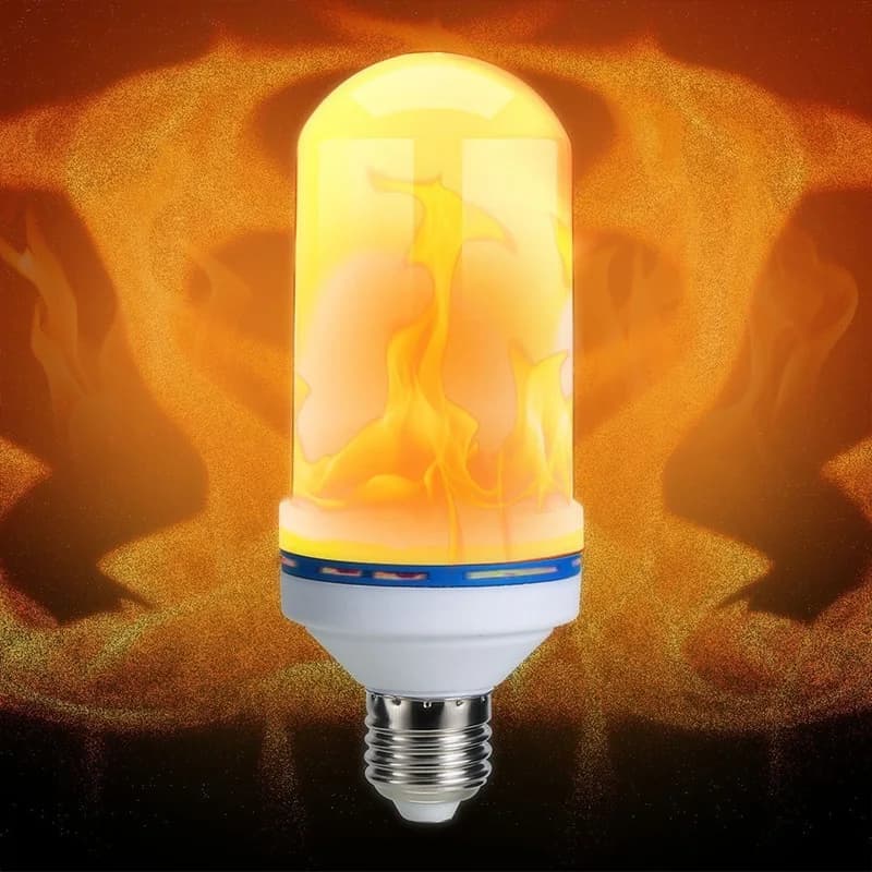 LED E27 360 ° Lampe de vacances décorative à effet scintillant de flamme