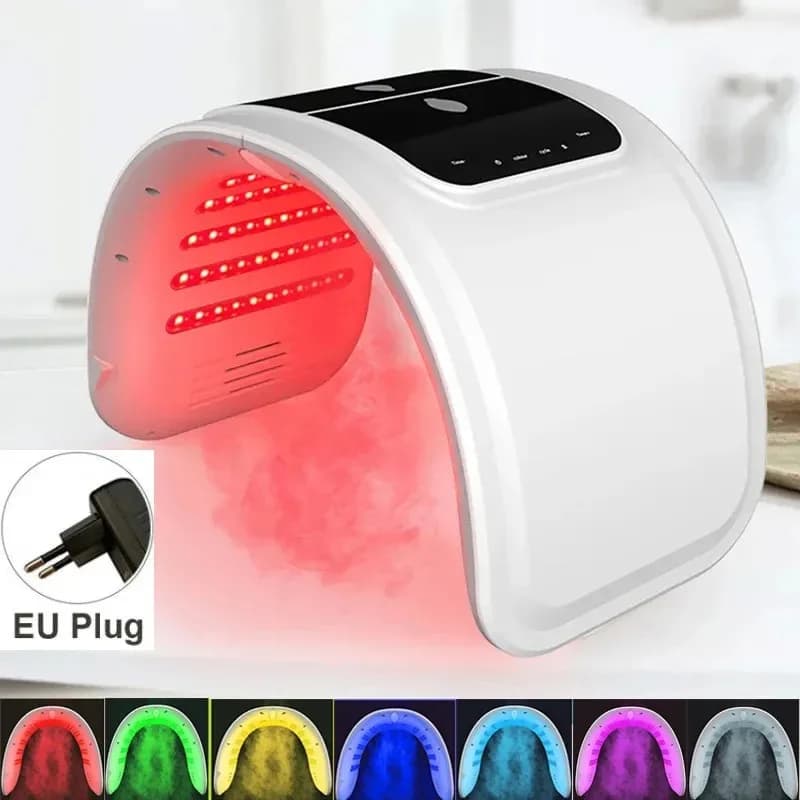 Masque Facial LED 7 couleurs, équipement PDT, SPA, dispositif de pulvérisation faciale, lumière de r