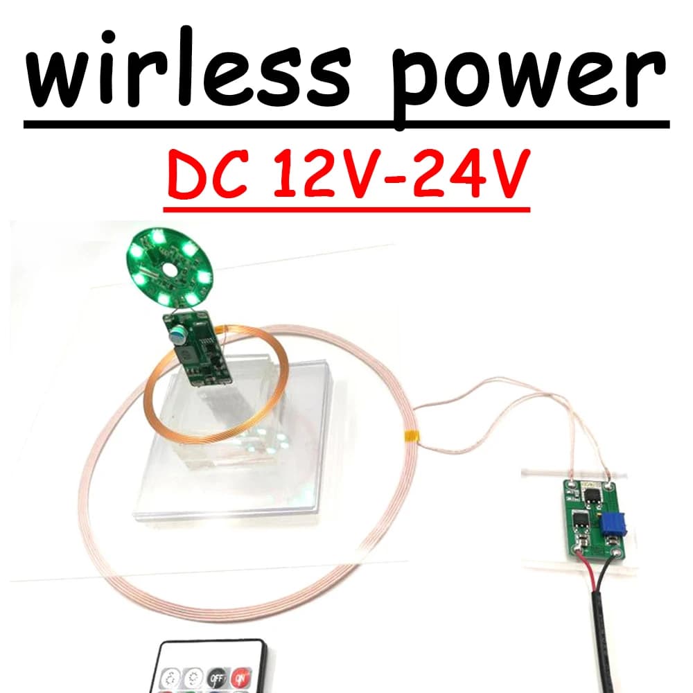 Module d'alimentation sans fil DC 12V 24V, chargeur à bobine pour éclairage d'ambiance LED couleur a