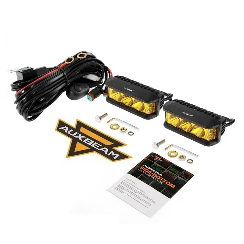 Auxbeam-Feux de travail de conduite à LED avec câblage SFP, barre lumineuse, Jeep, camion, SUV, RL,