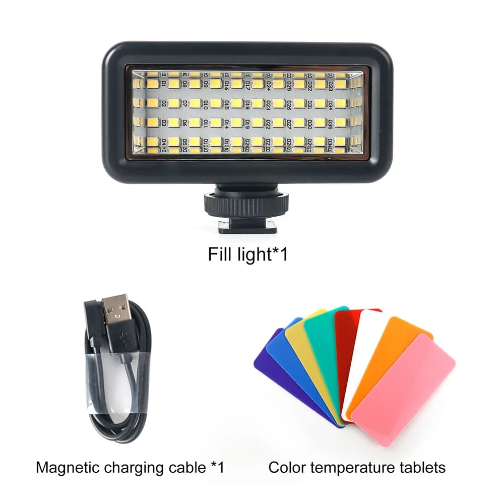 Pour Gopro Hero 12 11 10 9 40M étanche sous-marine Led vidéo plongée lampe de remplissage Dji Action