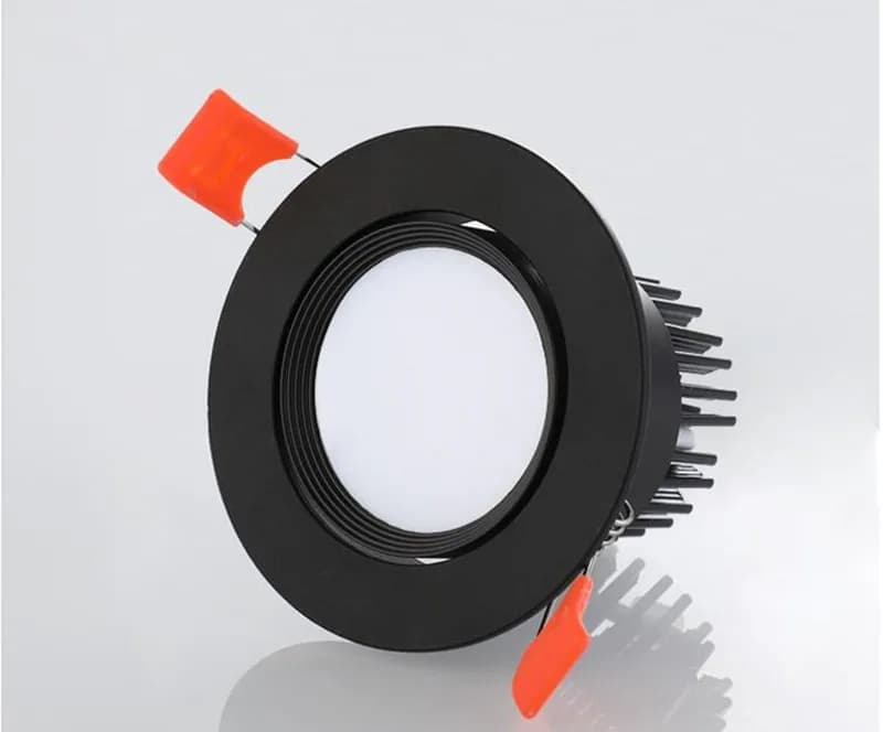 Spots de plafond à angle réglable, downlight LED encastré haute performance COB anti-éblouissement,