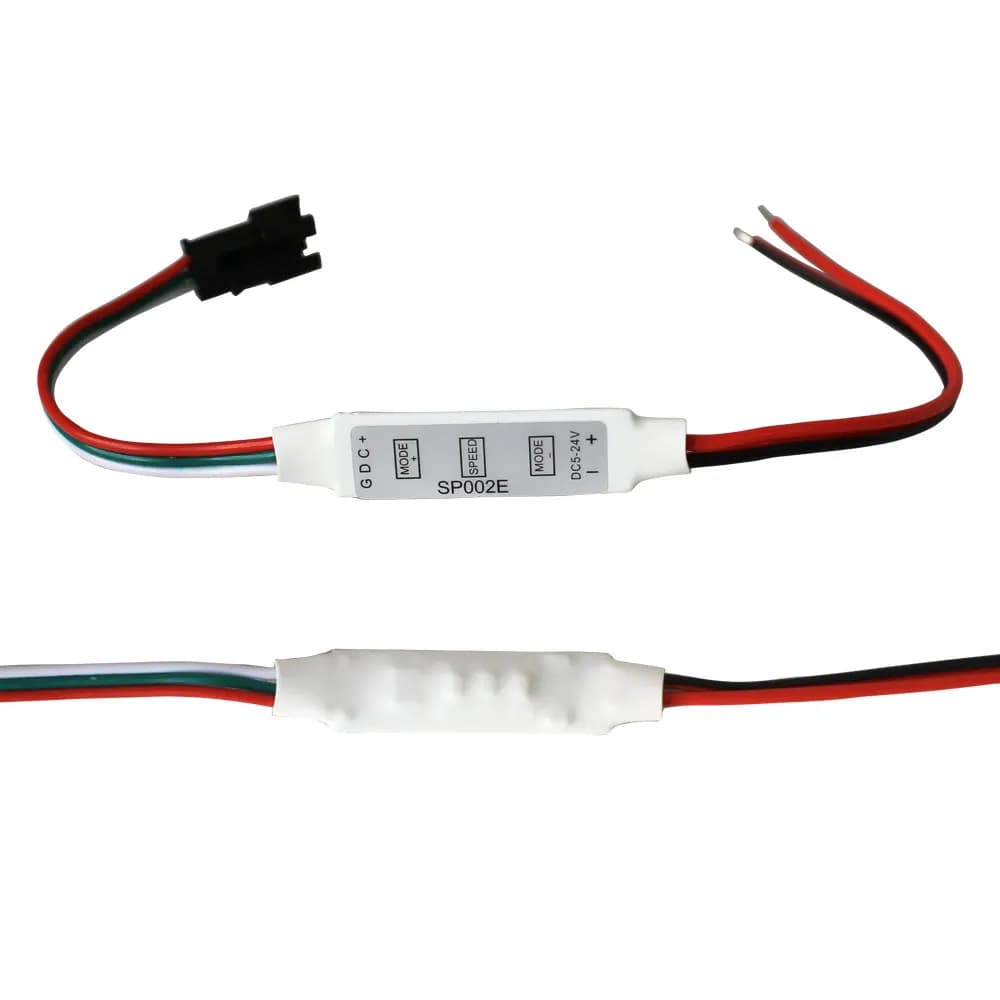 SP002E Mini contrôleur LED 3 touches DC5-24V pour RGBIC WS2812B WS2811 UCS1903 SK6812 Pixels adressa