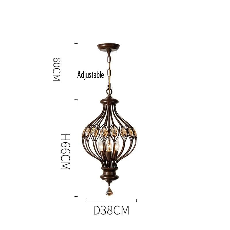 Lustre vintage en cristal pour salon, éclairage antique pour chambre à coucher, pendentifs en crista