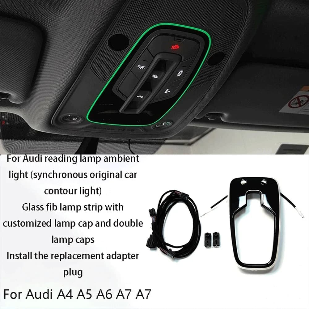 Lumière d'ambiance LED 32 couleurs pour Audi A4 A5 A6 A7 Q5 Q7 Q8 C7 C8, éclairage de lecture, éclai