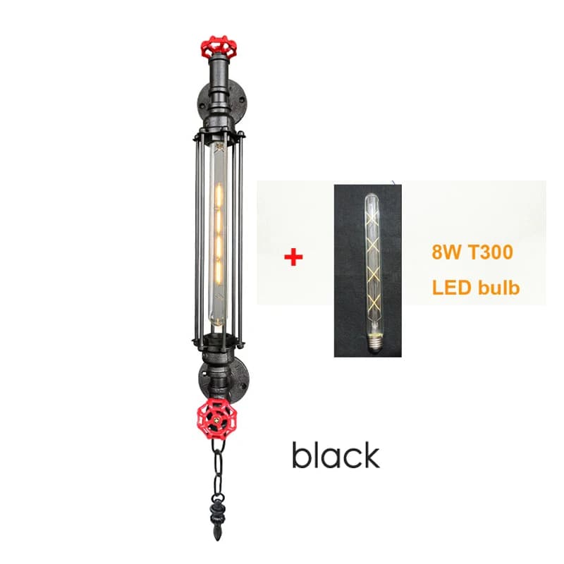 Applique murale LED vintage 8W, style industriel rétro, type tuyau de vapeur, pour chambre, couloir,