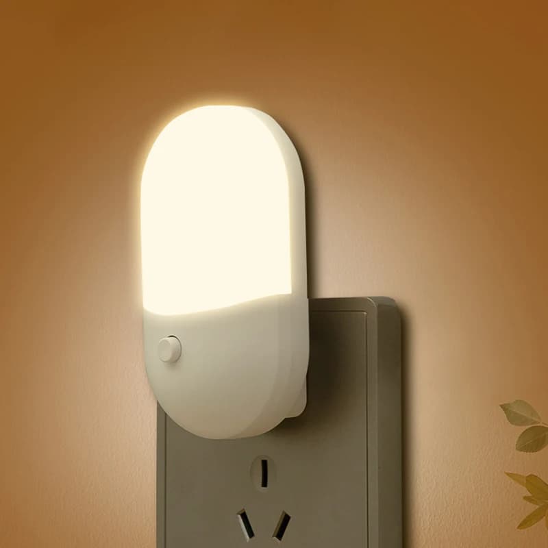 2PC chevet LED lampe de nuit Mini lampe de Table prise ue US Protection des yeux enfants utilisation