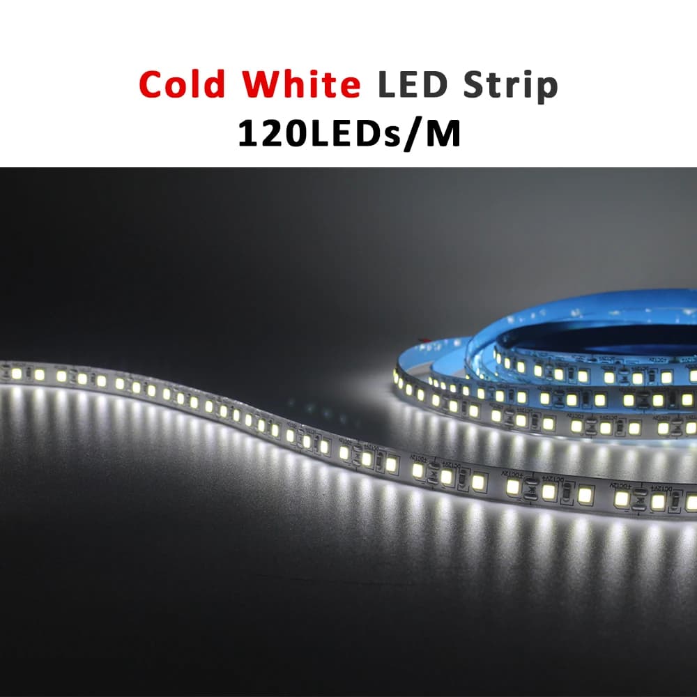 Bande lumineuse LED 12V 5m SMD 2835 5mm 8mm, ruban LED flexible pour la décoration intérieure