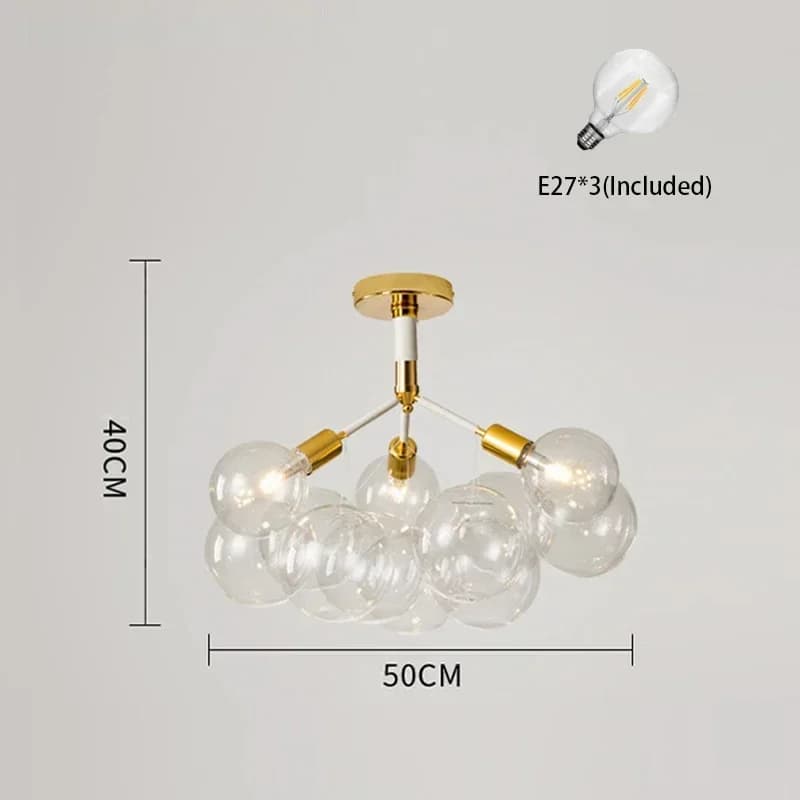 Nordique coloré/clair bulle LED plafond lustre lampes suspendues pour Table à manger chambre d'enfan