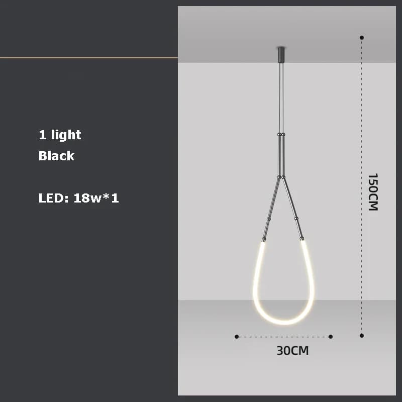Éclairage suspendu linéaire moderne créatif suspension scandinave Led Art Bar lampe suspendue décor