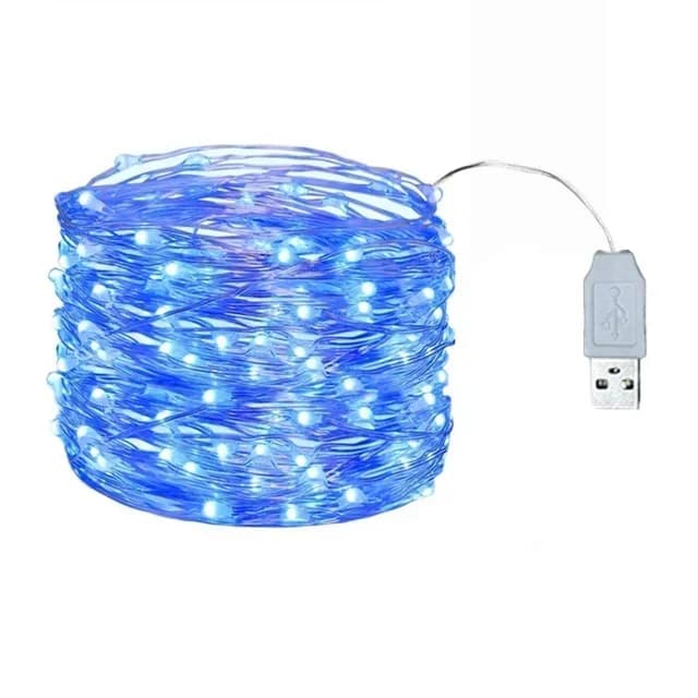 Fil de cuivre USB LED guirlandes lumineuses guirlande fée chaîne lumière pour vacances noël fête de