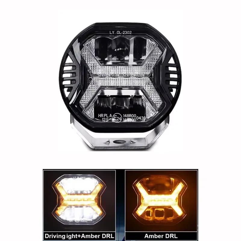 Barre lumineuse de travail LED pour voiture homologuée Emark, 12V, ambre, DRL, phare de conduite pou