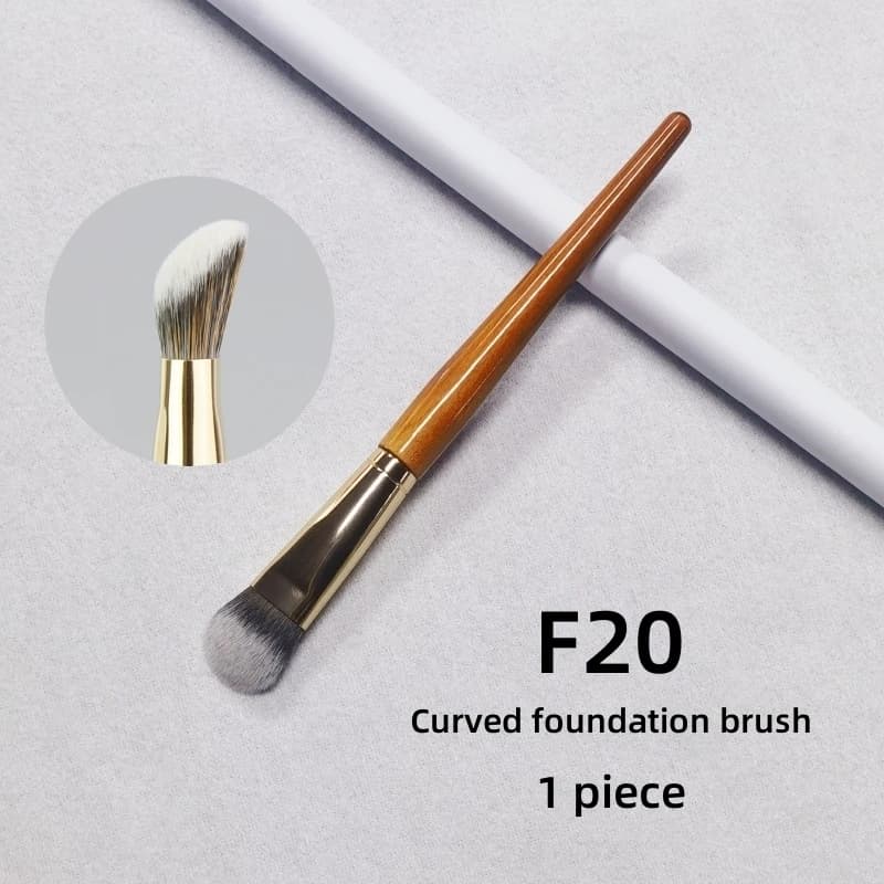Pinceau surligneur en poils de chèvre naturels, outils cosmétiques de beauté, blush, maquillage scul