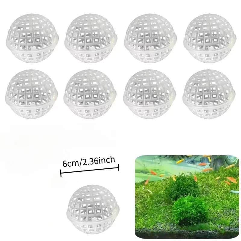 12 pièces de boules de suspension en plastique pour mousse d'aquarium, pour la fixation de plantes e