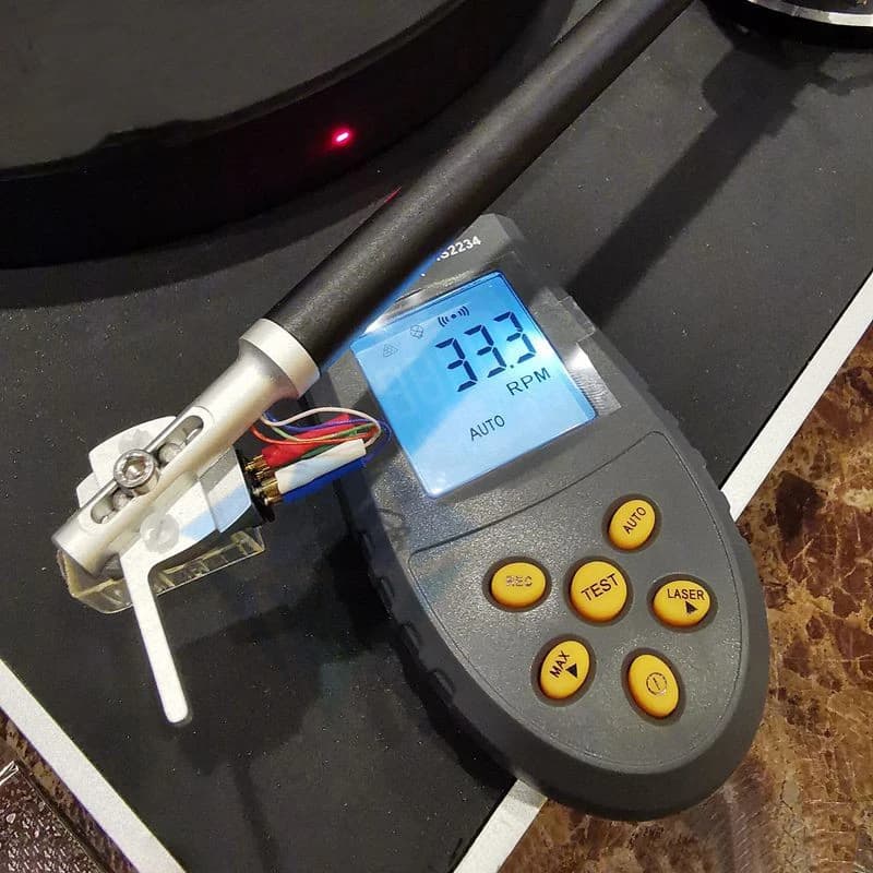 Compteur de vitesse à plateau tournant en vinyle LP, compteur électronique en temps réel, correcteur