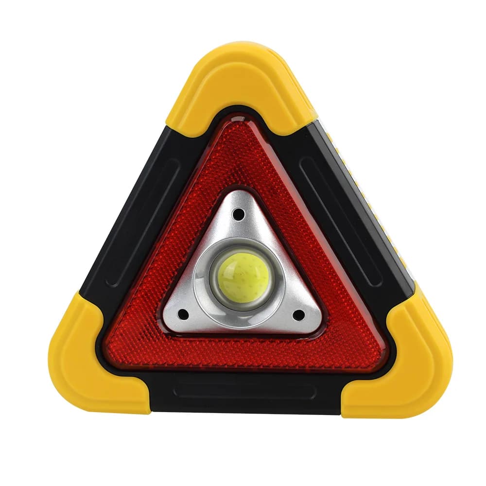 Lampe d'alarme triangulaire, panneau d'avertissement, sécurité routière, lumière clignotante portabl