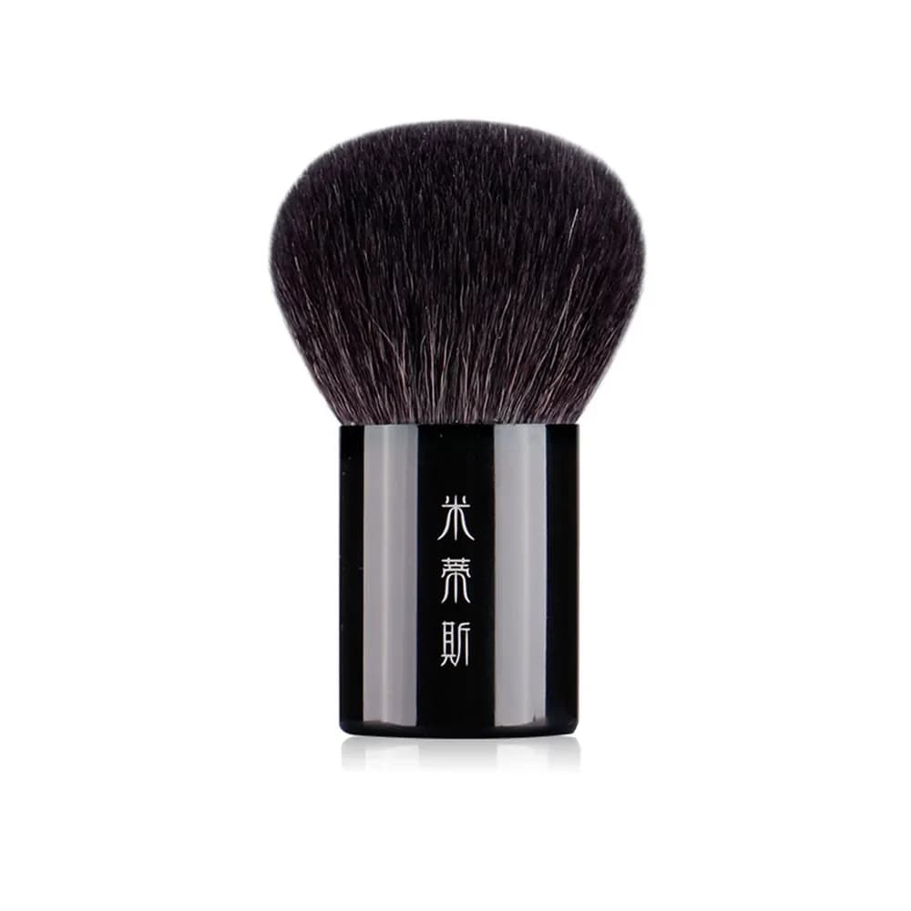 Buff Bronzer poudre Kabuki brosse poils naturels en déplacement poudre Blush bronzant pinceau de maq