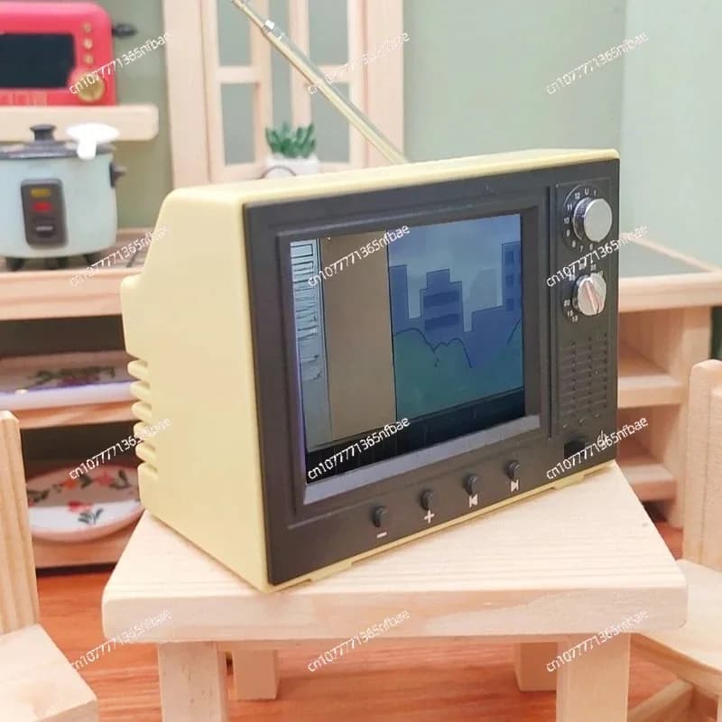Mini téléviseur rétro 2,4 pouces, télévision miniature fonctionnelle, lecteur portable prenant en ch