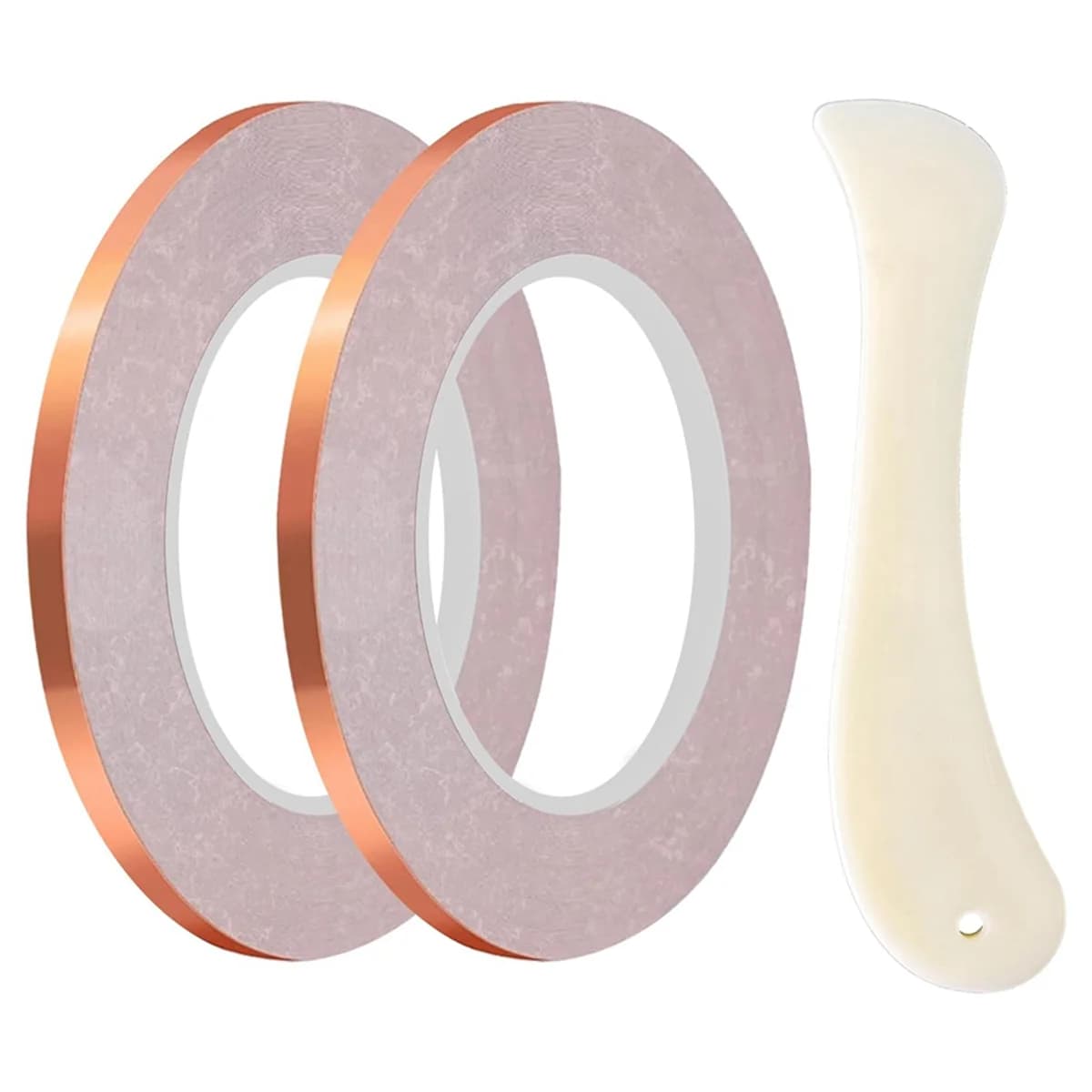 Ruban de feuille de cuivre pour vitrail, 6mm, 2 rouleaux
