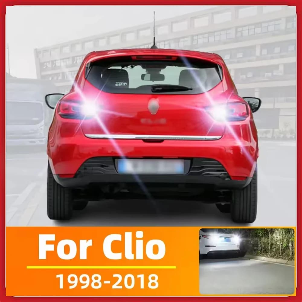2 feux de recul LED pour Renault Clio 2 3 4, accessoires 1998-2018 2010 2011 2012 2013 2014 2015 201