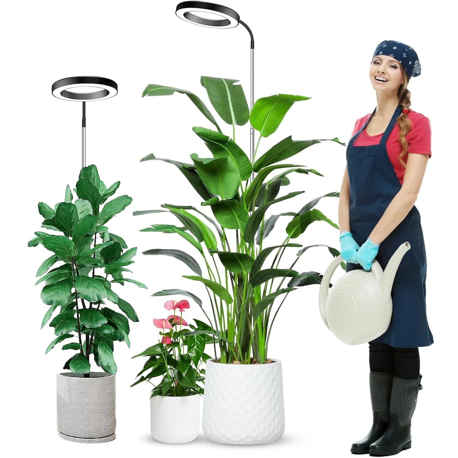 Museluce élèvent des lumières pour plantes d'intérieur, lampe de culture à spectre complet à 72 LED,