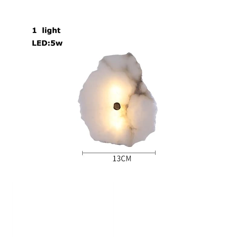 Lustre de Luxe en Marbre Naturel à LED, Éclairage à Intensité Réglable, en Or et Argent, Suspension